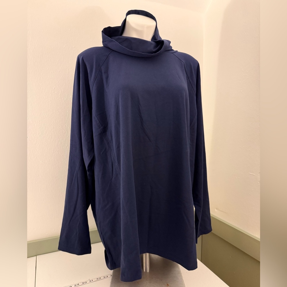 Navy Blue turtle Neck Top